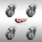 Service Caster 4 Inch SS Thermoplastic Rubber Wheel Swivel Bolt Hole Caster Set SCC-SSBH20S414-TPRB-4 - alternate 2